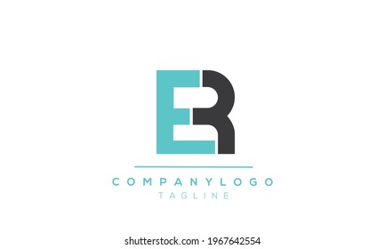 ER initials monogram letter text alphabet logo design