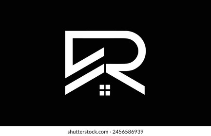 ER letter creative real estate vector logo design.