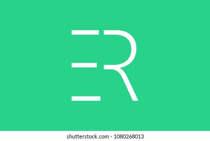 ER RE letter initial Logo Design Unique Simple Trendy