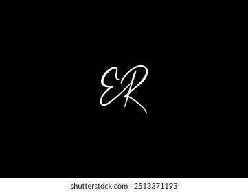 ER letter initial logo design and monogram logo