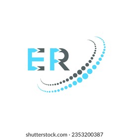 ER letter logo creative design. ER unique design.
