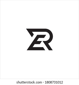 RE Or ER Letter Logo Design.