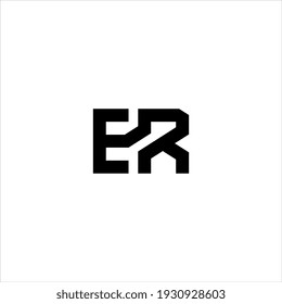 concepto de diseño del logotipo de la letra ER.