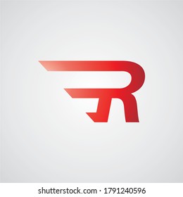 Diseño del logotipo de la carta ER. Ilustración del logotipo del icono del vector de letras modernas creativas.
