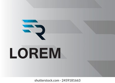 The ER letter logo design goes up and down, looks aesthetic and elegant, suitable for anything