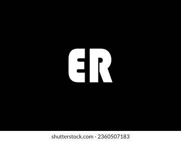 ER letter logo design and monogram logo design