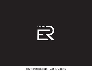 ER letter logo design and monogram logo