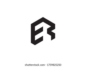 Logo-Design für E-Buchstaben und Vorlage