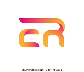 er letter logo. er logo design vector illustration