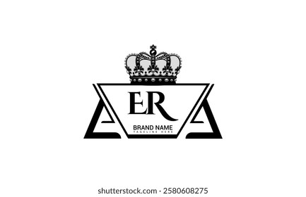 ER letter logo design with white background in Illustrator. Vector logo, calligraphy design for logos, posters, invitations etc.