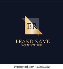 ER Letter Logo Design.Sign.Symbol.Typography
