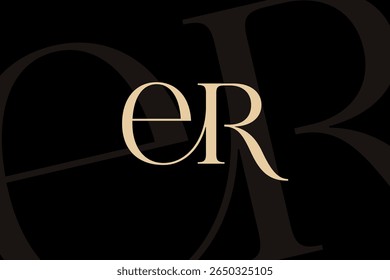 ER or RE letter logo icon design. Classic style luxury initials monogram.