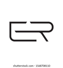 ER  letter logo template vector icon design