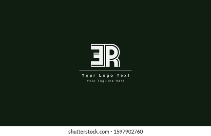 ER RE letter logo. Unique attractive creative modern initial ER RE E R initial based letter icon logo