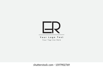 ER RE letter logo. Unique attractive creative modern initial ER RE E R initial based letter icon logo
