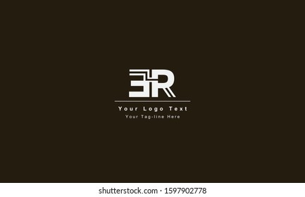 ER RE letter logo. Unique attractive creative modern initial ER RE E R initial based letter icon logo