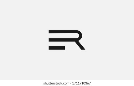 ER RE letter logo. Unique attractive creative modern initial ER RE E R initial based letter icon logo