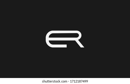 ER RE letter logo. Unique attractive creative modern initial ER RE E R initial based letter icon logo