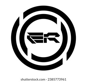 ER letter logo vector design icon