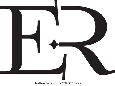 ER letter modern logo design