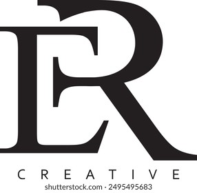 ER or RE letter modern logo design