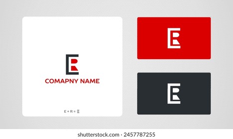 ER RE letter modern monogram style logo vector template.