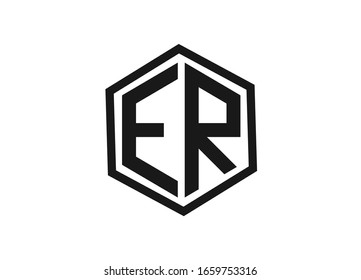 ER Letter Monogram Logo Design