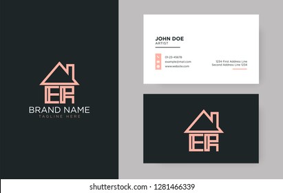 ER Letter Real Estate Logo Design - Real estate logo