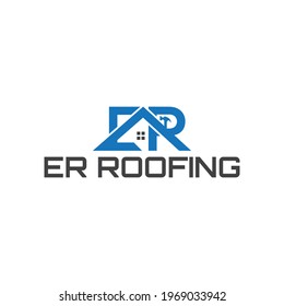 ER  Letter Roofing Construction Logo