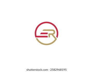 ER logo design modern vector icon template