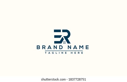 ER Logo Design Template Vector Graphic Branding Element.