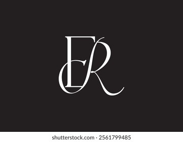 ER logo Design Template Vector Graphic Branding Element.
