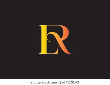 ER logo Design Template Vector Graphic Branding Element.
