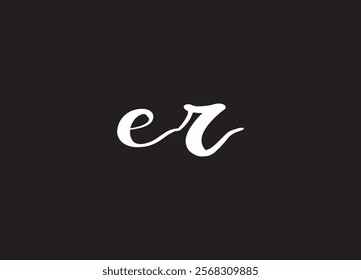 ER Logo Design Template Vector Graphic Branding Element.
