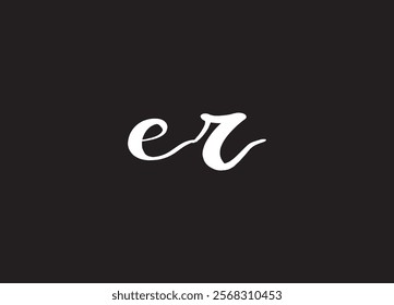 ER Logo Design Template Vector Graphic Branding Element.
