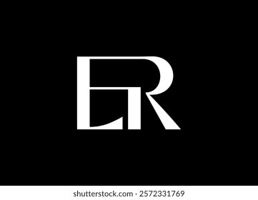 ER Logo Design Template Vector Graphic Branding Element.
