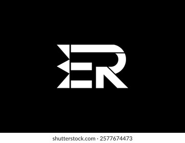 ER Logo Design Template Vector Graphic Branding Element.
