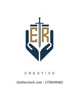 er logo design vector icon