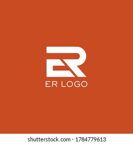 ER logo design. Vector illustration.