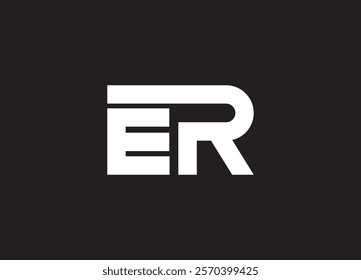 ER logo design vector initial design
