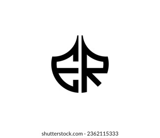 ER logo design vector template