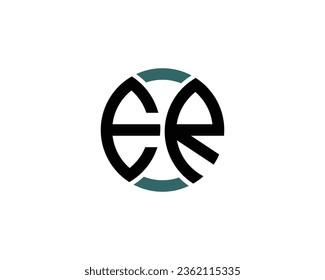 ER logo design vector template