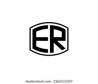 ER logo design vector template