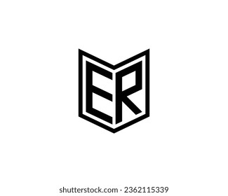 ER logo design vector template