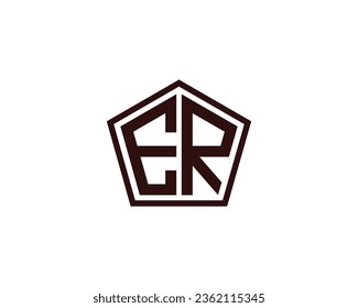 ER logo design vector template