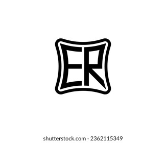 ER logo design vector template