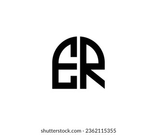 ER logo design vector template