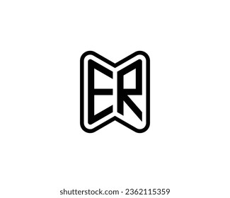 ER logo design vector template