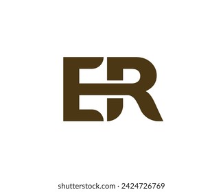 ER logo design vector template