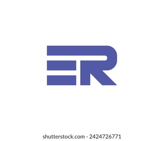 ER logo design vector template